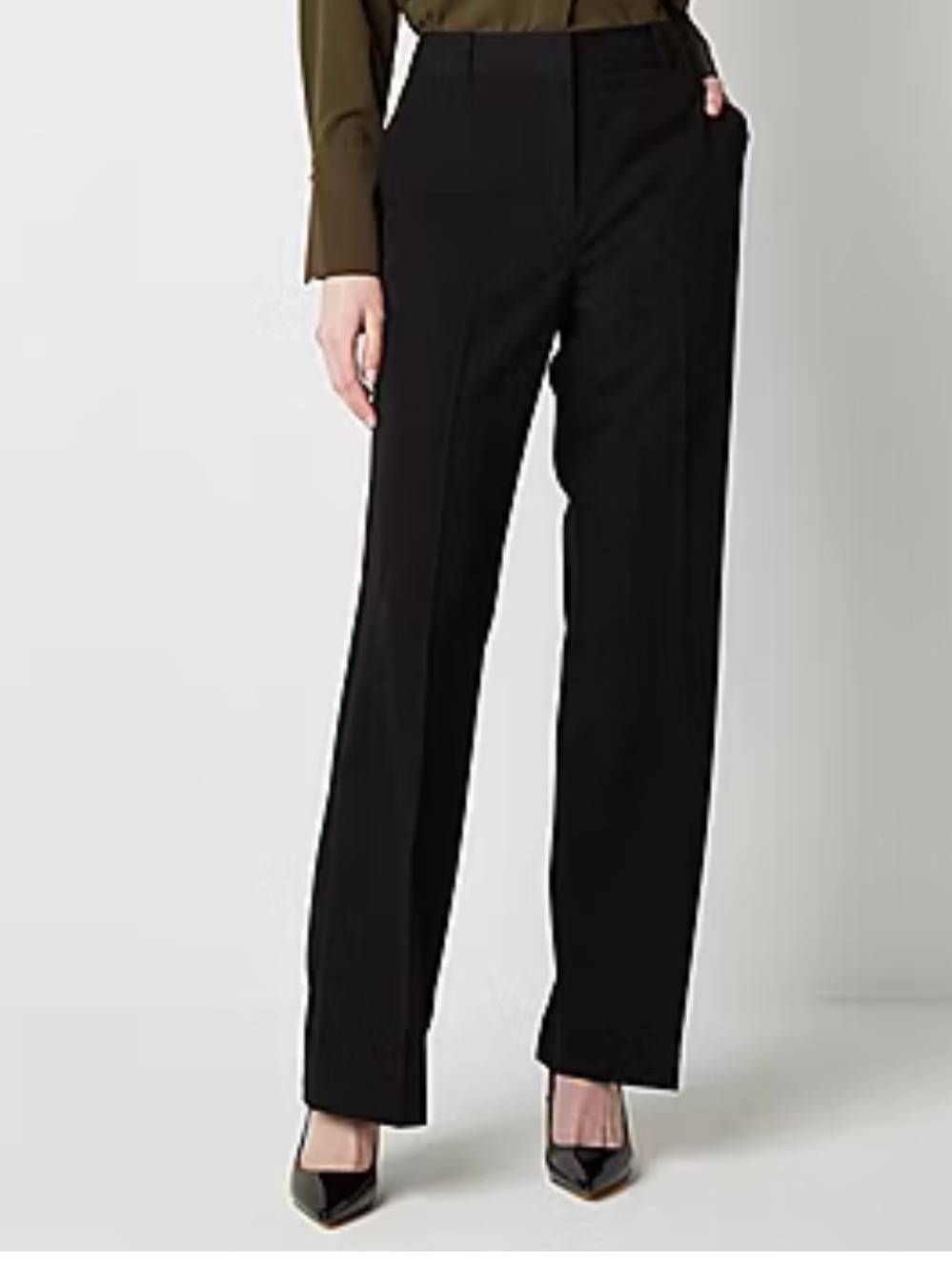 Worthington Black modern fit Dress Trousers size 10S in excellent condition
